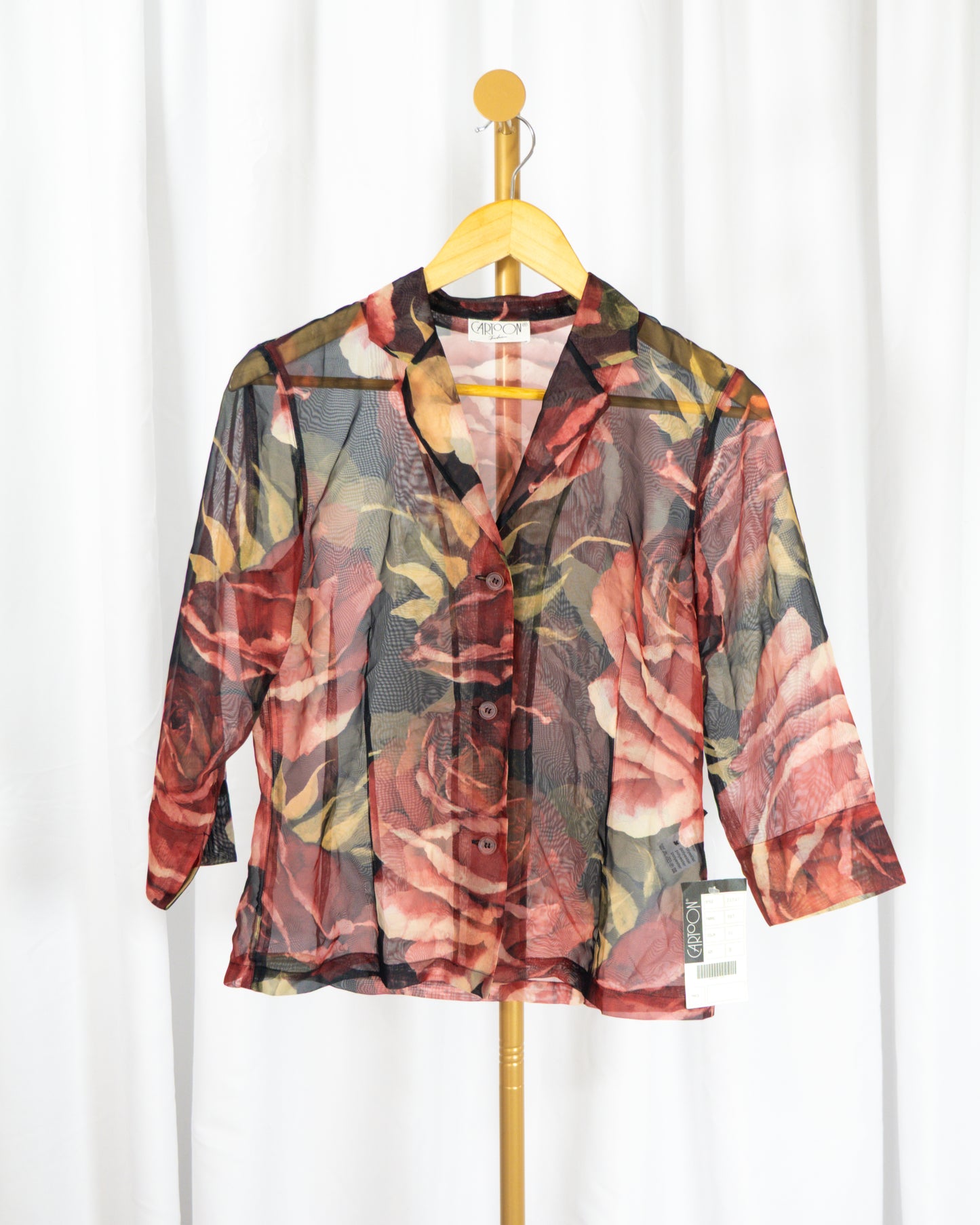 Blusa Mesh Rose Garden - Cartoon - La Reversa
