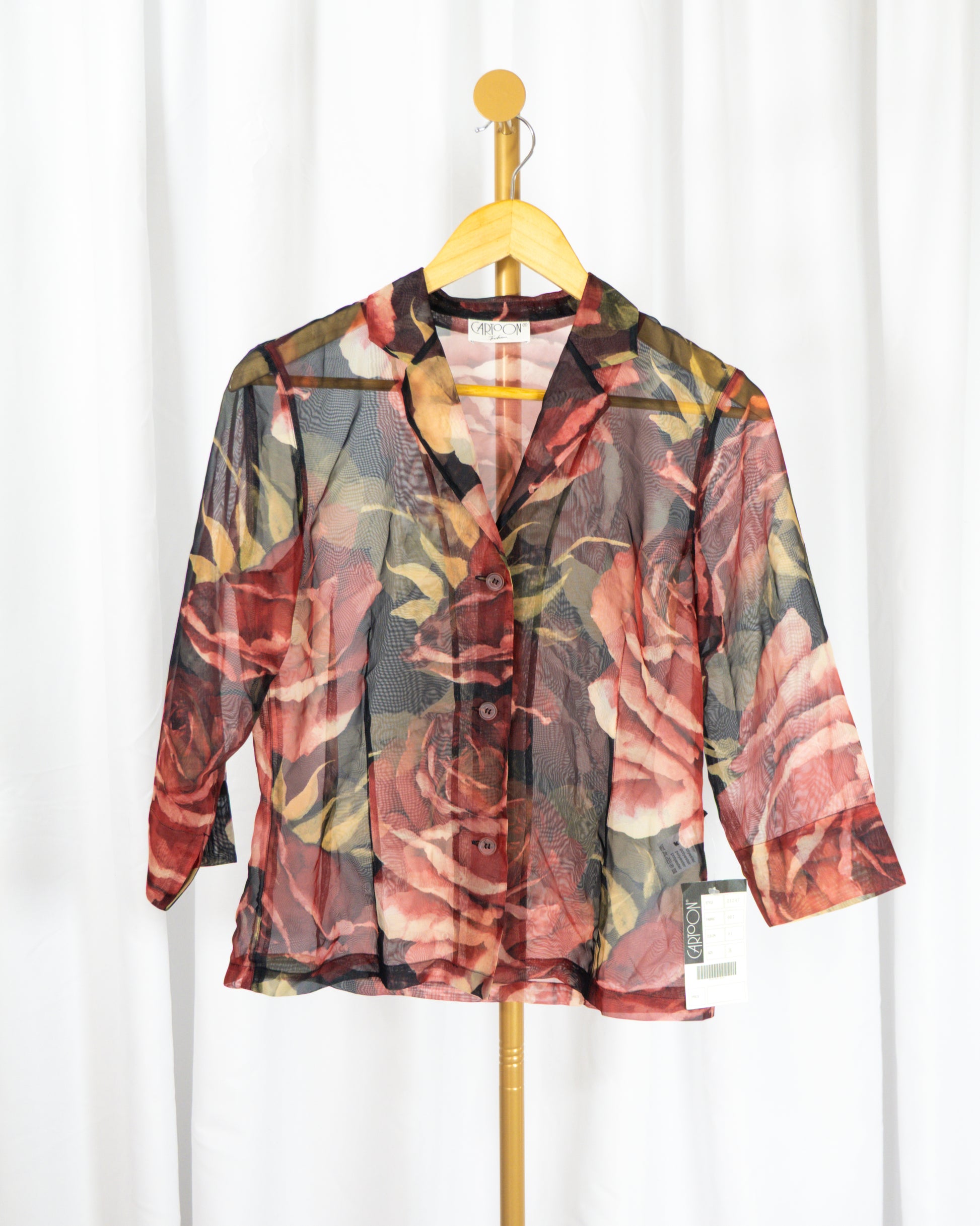 Blusa Mesh Rose Garden - Cartoon - La Reversa