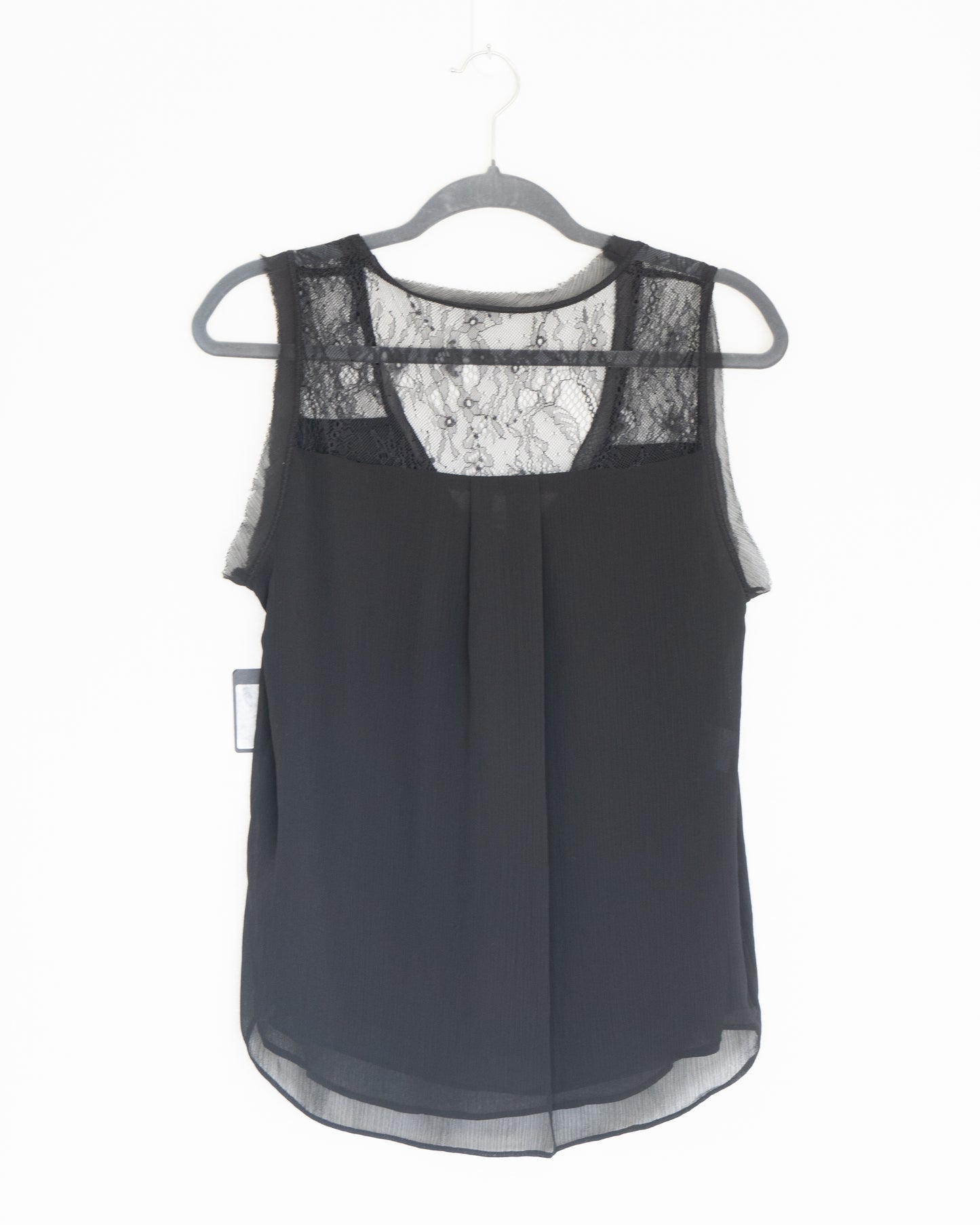 Blusa Negra Encaje Transparencia - Rachel Roy - La Reversa
