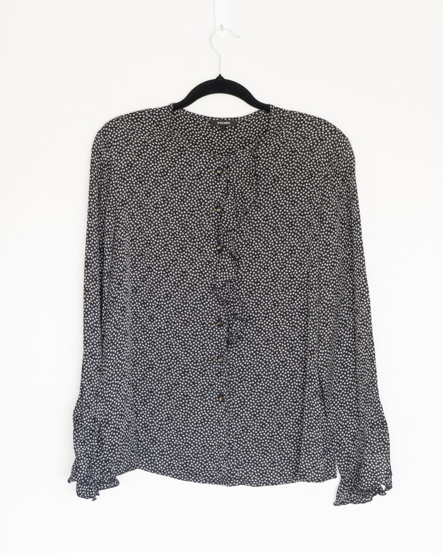 Blusa Negra Micro Print - Escada - La Reversa