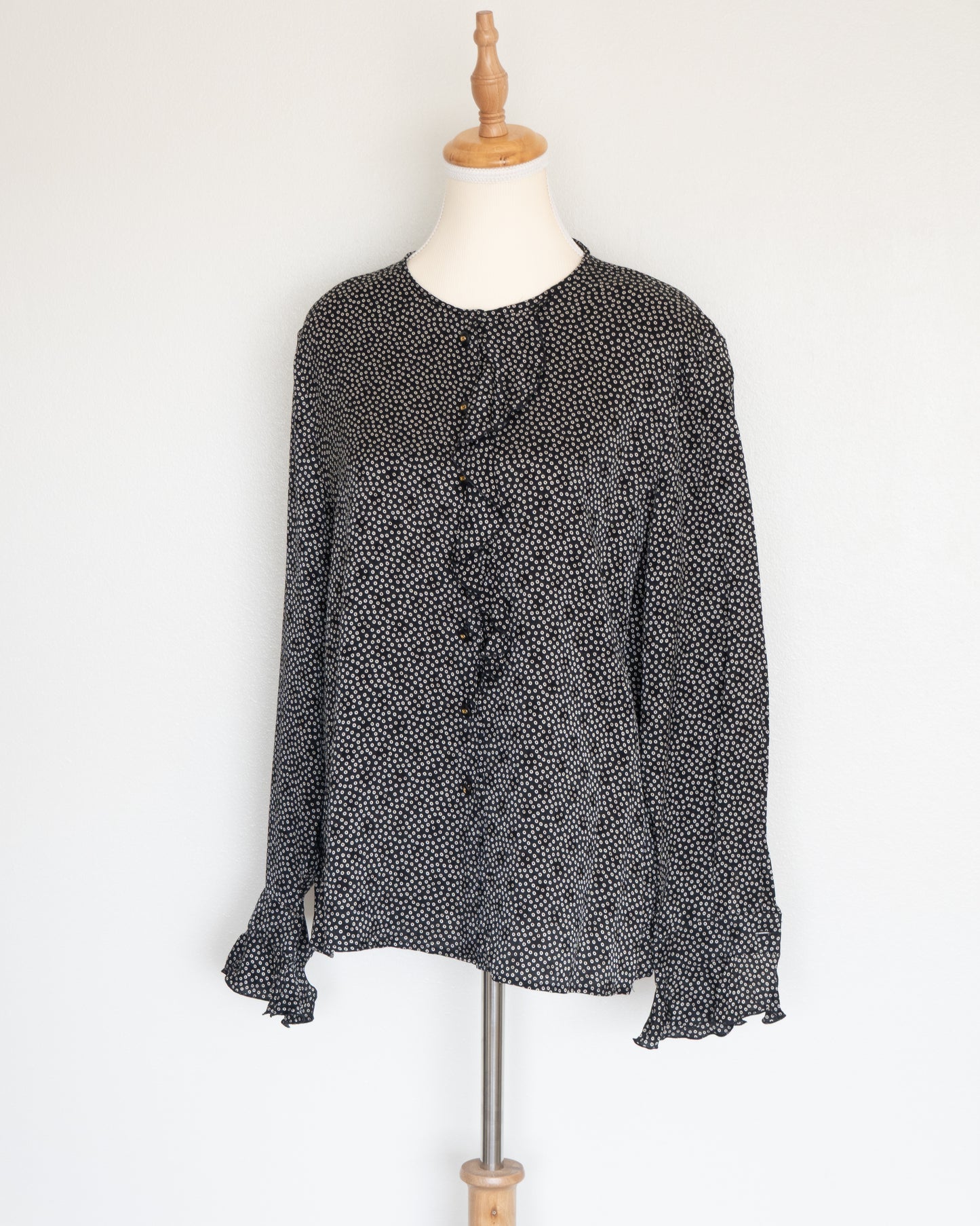 Blusa Negra Micro Print - Escada - La Reversa