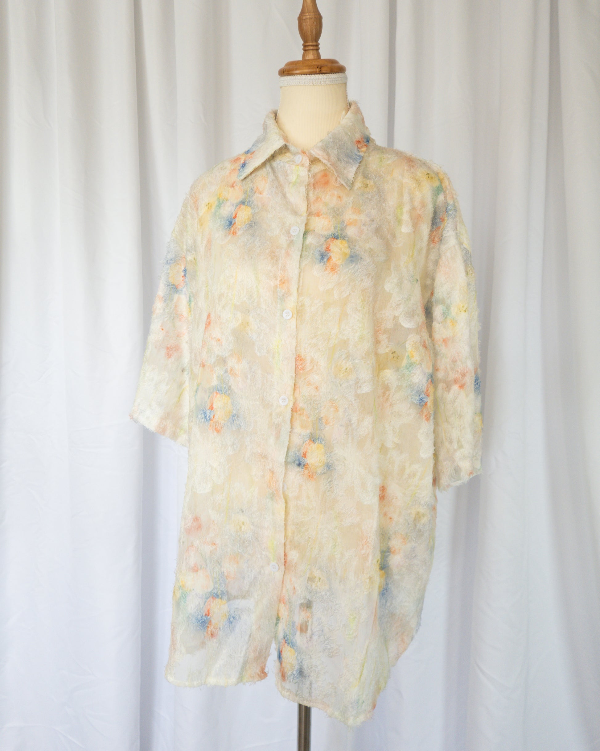 Blusa Pastel Floral Textured - La Reversa