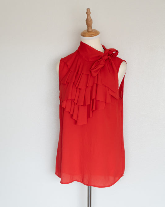 Blusa Roja con Lazo y Vuelos - Banana Republic - La Reversa