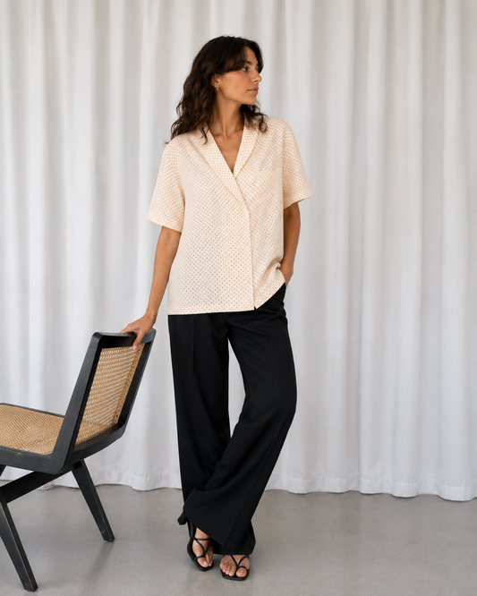 Blusa Seda Natural - Christian Dior Chemises - La Reversa