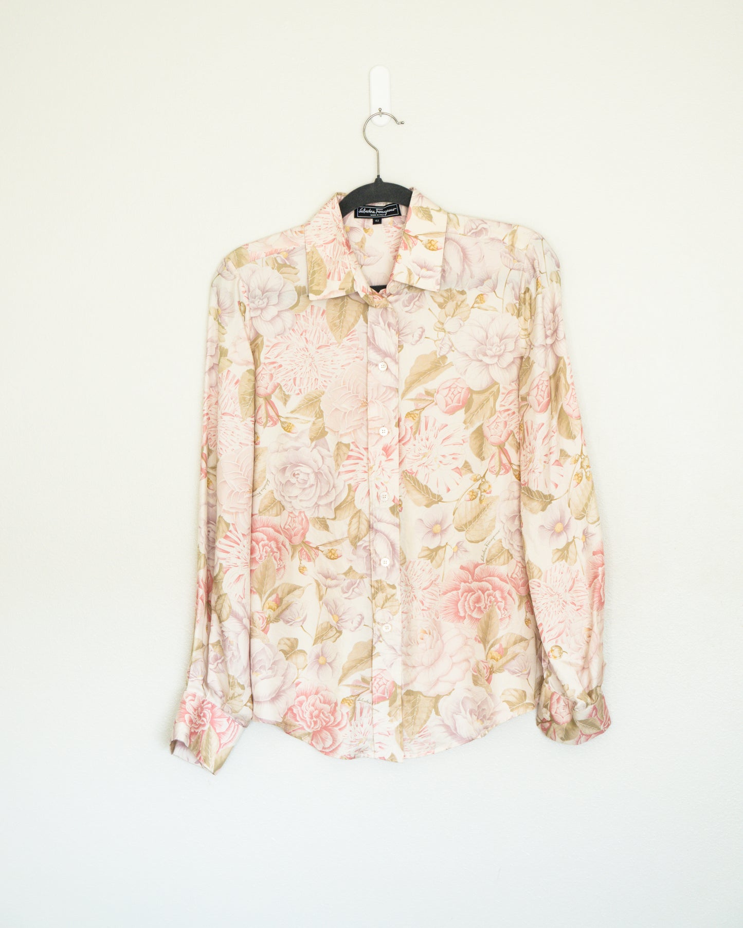 Blusa Seda Print Floral - Salvatore Ferragamo - La Reversa