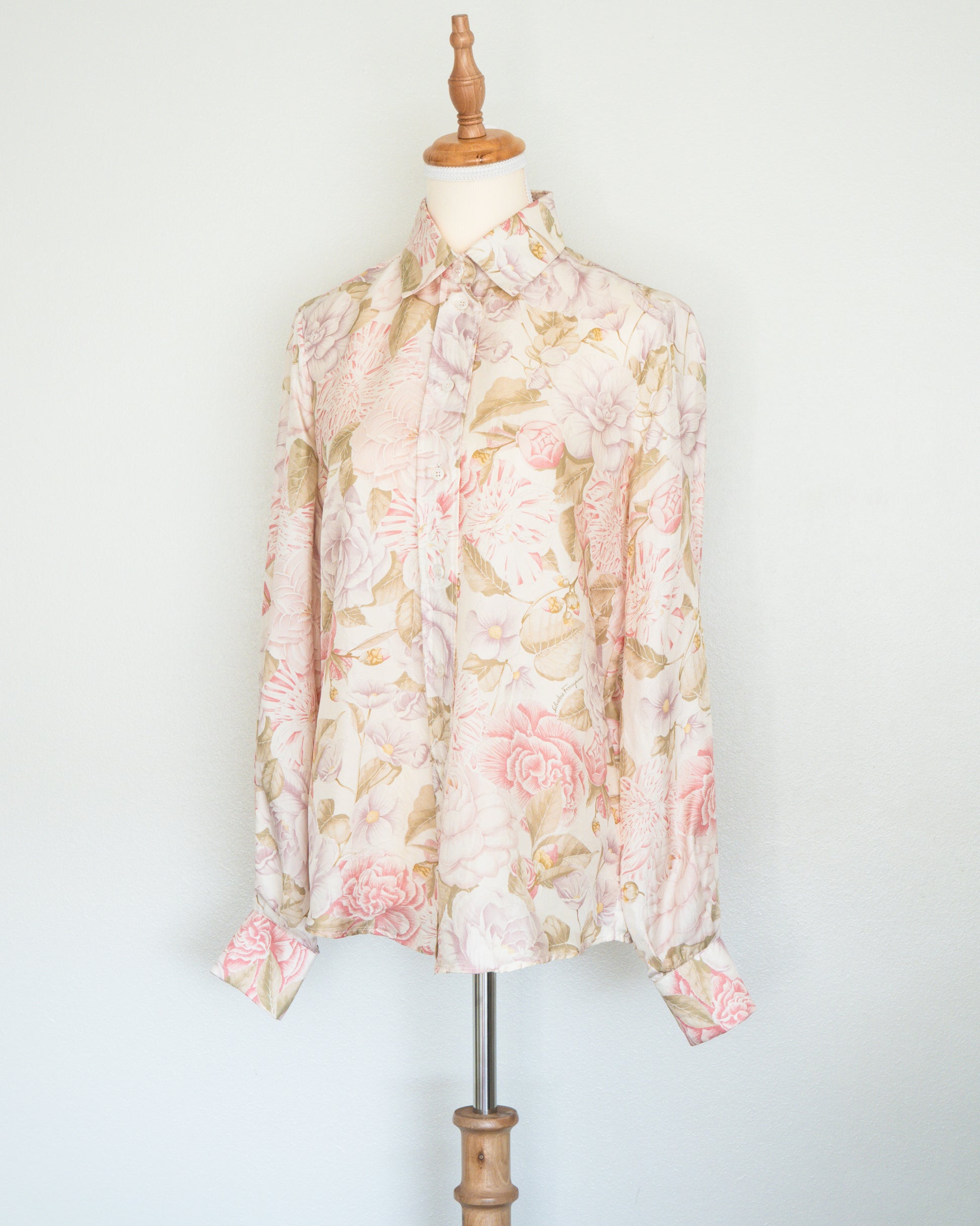 Blusa Seda Print Floral - Salvatore Ferragamo - La Reversa