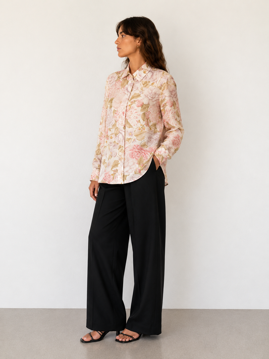 Blusa Seda Print Floral - Salvatore Ferragamo - La Reversa