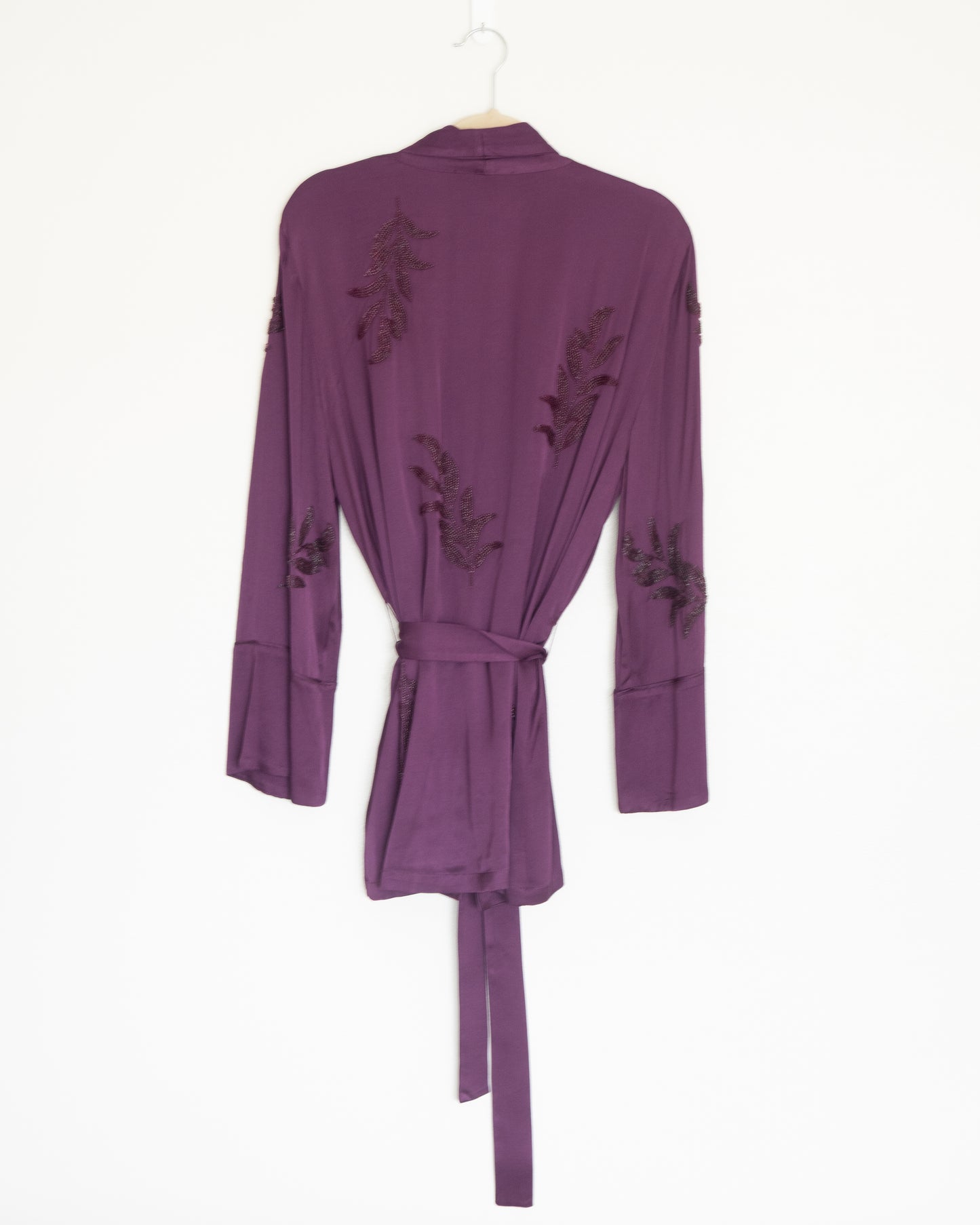 Blusa tipo Kimono Morado Bordado - Zara - La Reversa