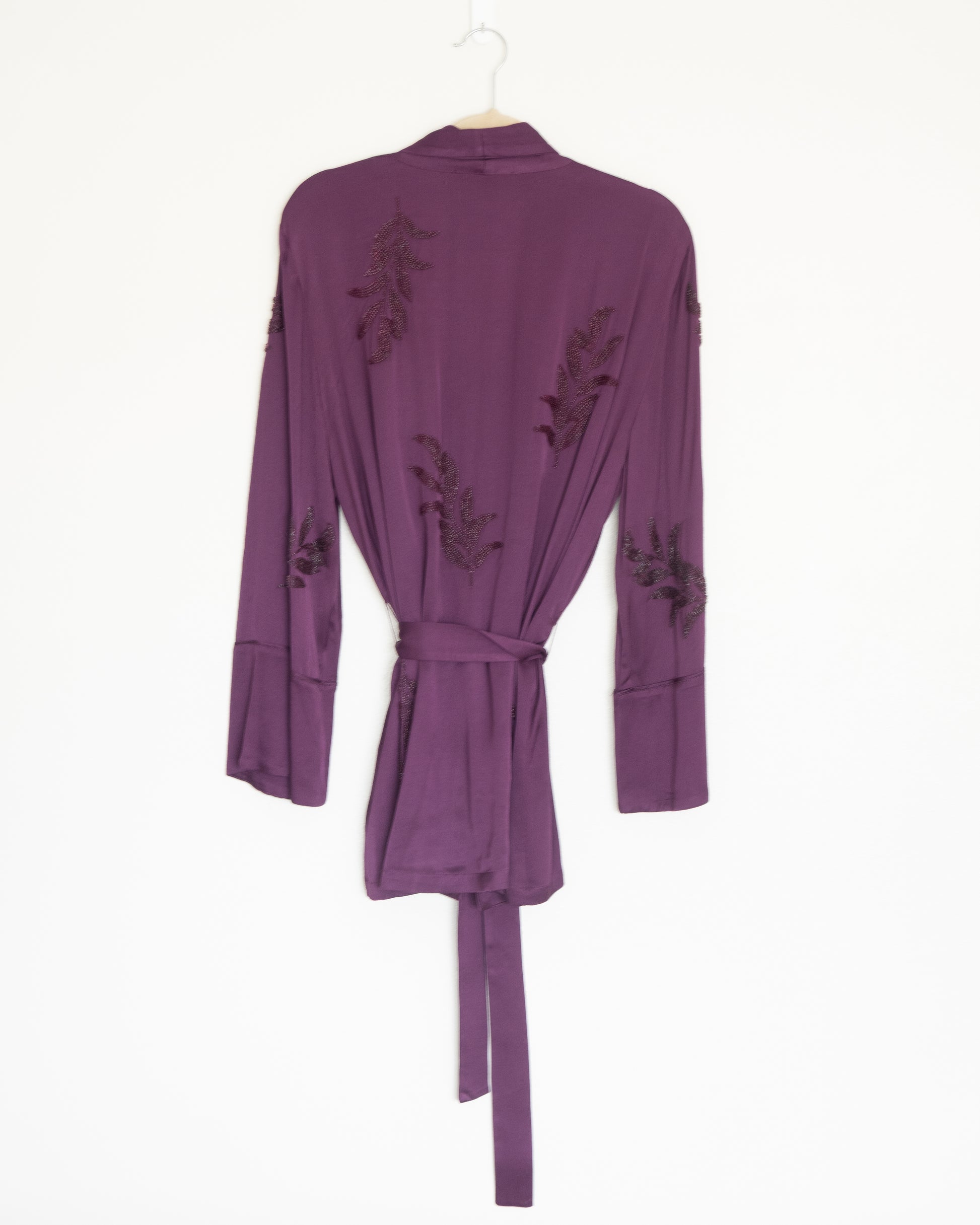 Blusa tipo Kimono Morado Bordado - Zara - La Reversa