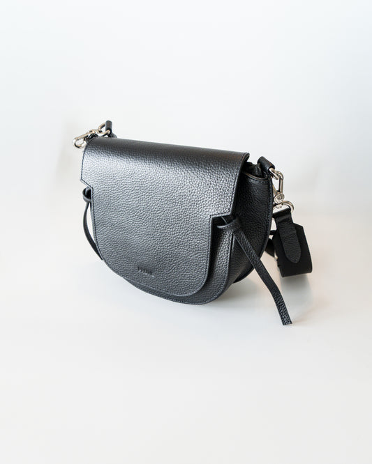 Bolso Bandolera Net en Cuero Graneado - Prüne - La Reversa