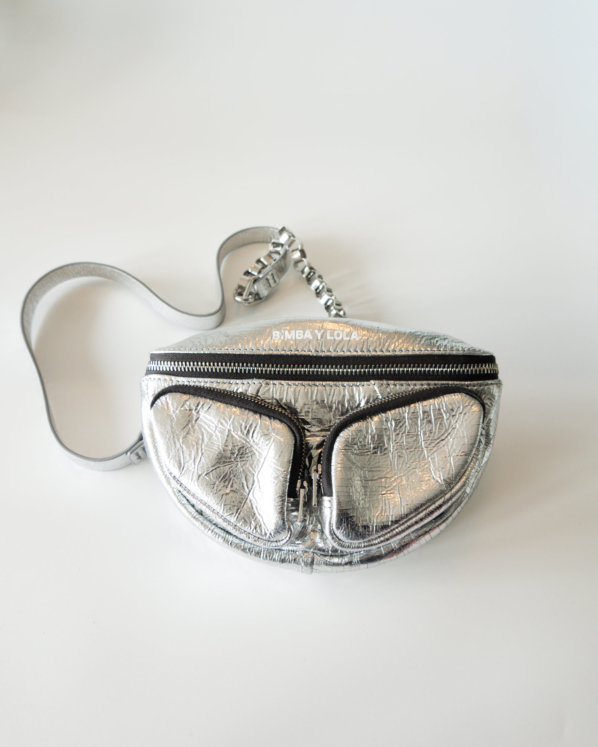 Bolso Riñonera Pequeño Metalizado - Bimba Y Lola - La Reversa
