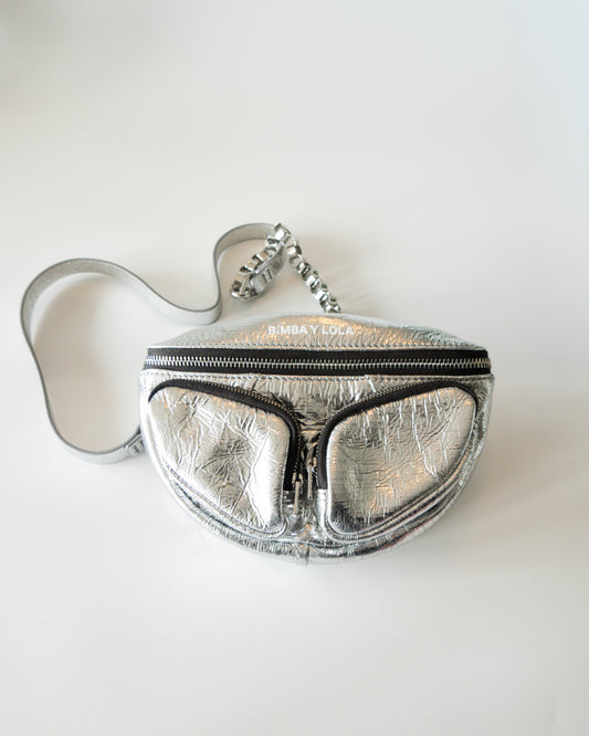 Bolso Riñonera Pequeño Metalizado - Bimba Y Lola - La Reversa