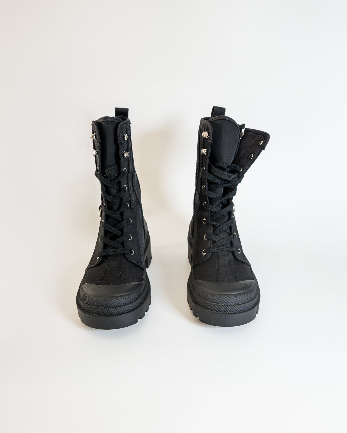 Botines Militares de Lona Negros - Zara - La Reversa