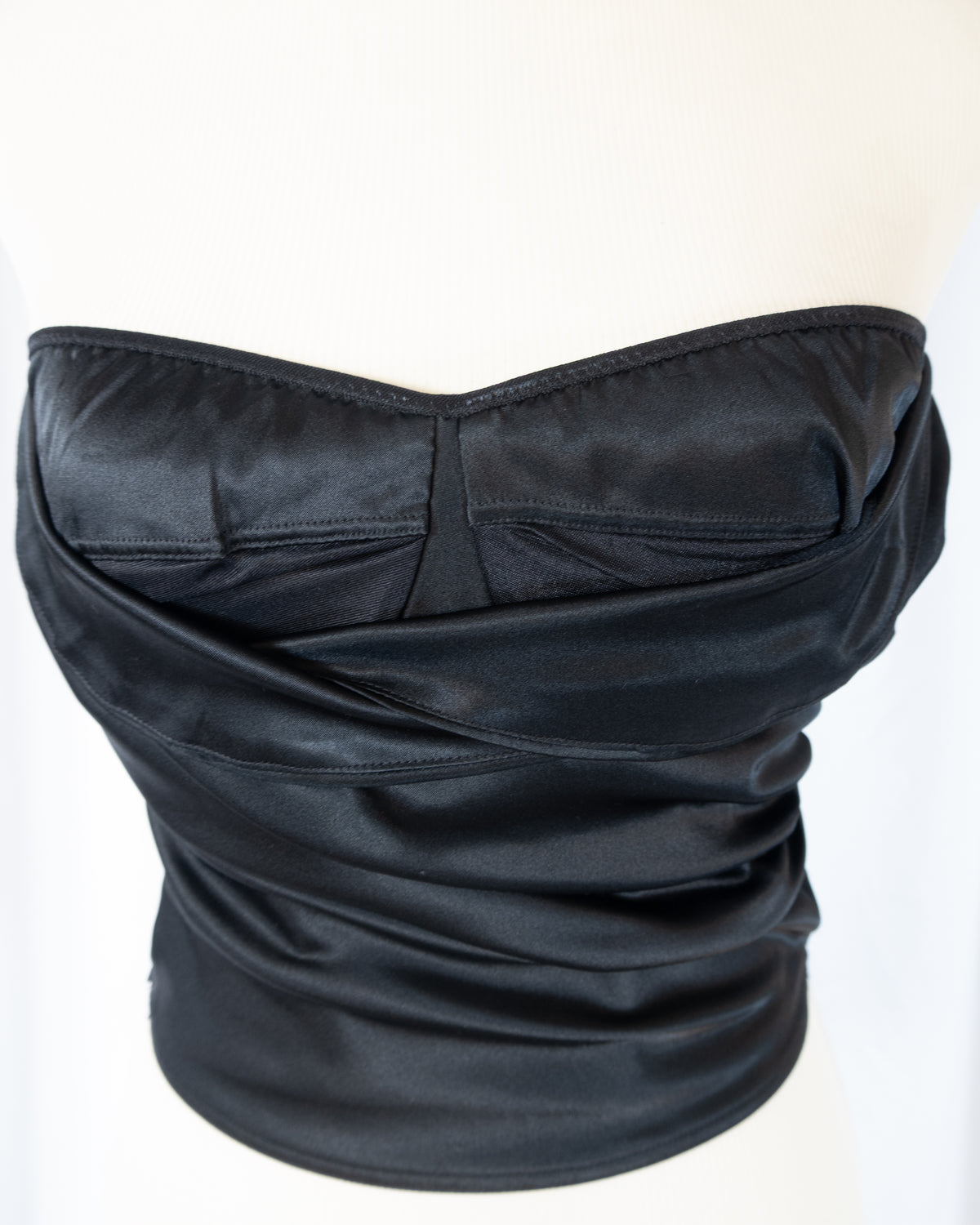 Bustier Satén Negro - Lady Lynre - La Reversa