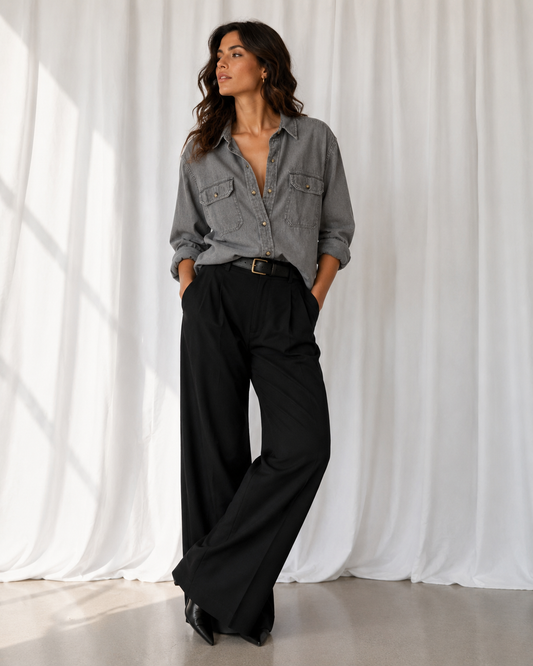 Camisa Denim Gris - Wrangler - La Reversa
