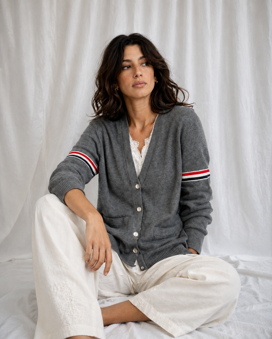 Cardigan Gris - Thom Browne - La Reversa