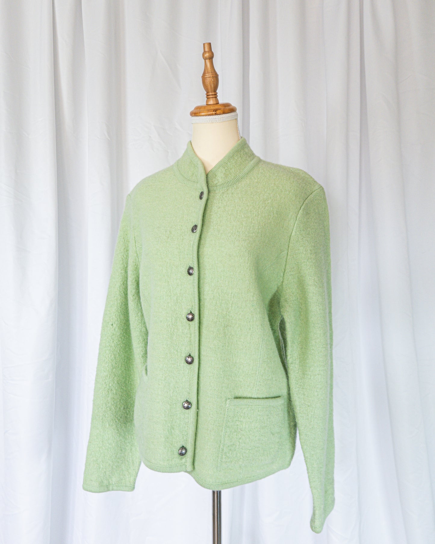Cardigan Mint Fuzzy  – Appleseed’s - La Reversa