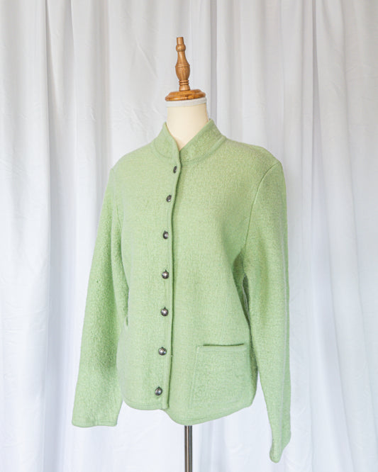 Cardigan Mint Fuzzy  – Appleseed’s - La Reversa