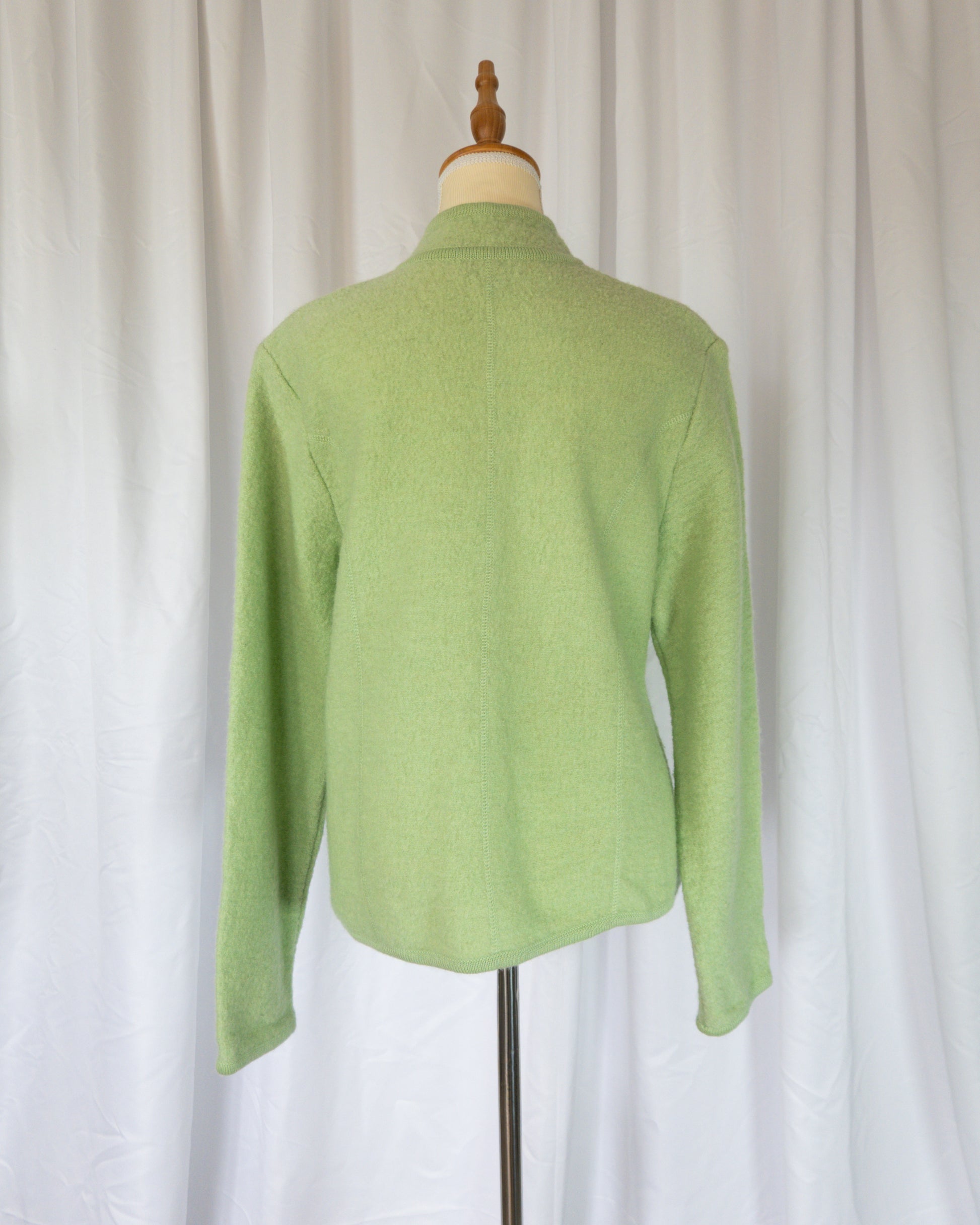Cardigan Mint Fuzzy  – Appleseed’s - La Reversa