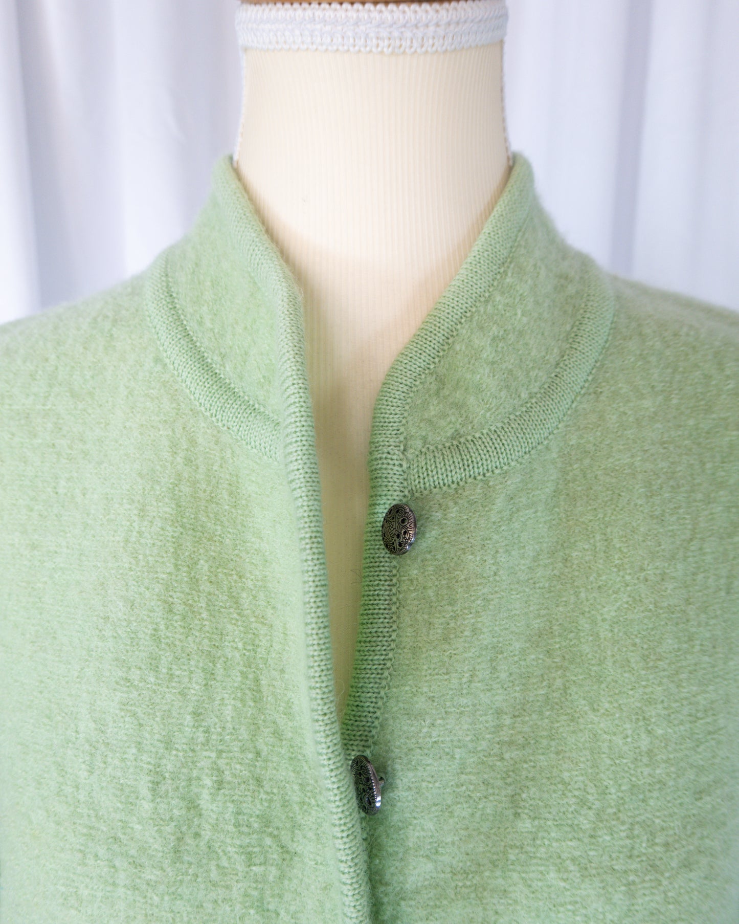 Cardigan Mint Fuzzy  – Appleseed’s - La Reversa