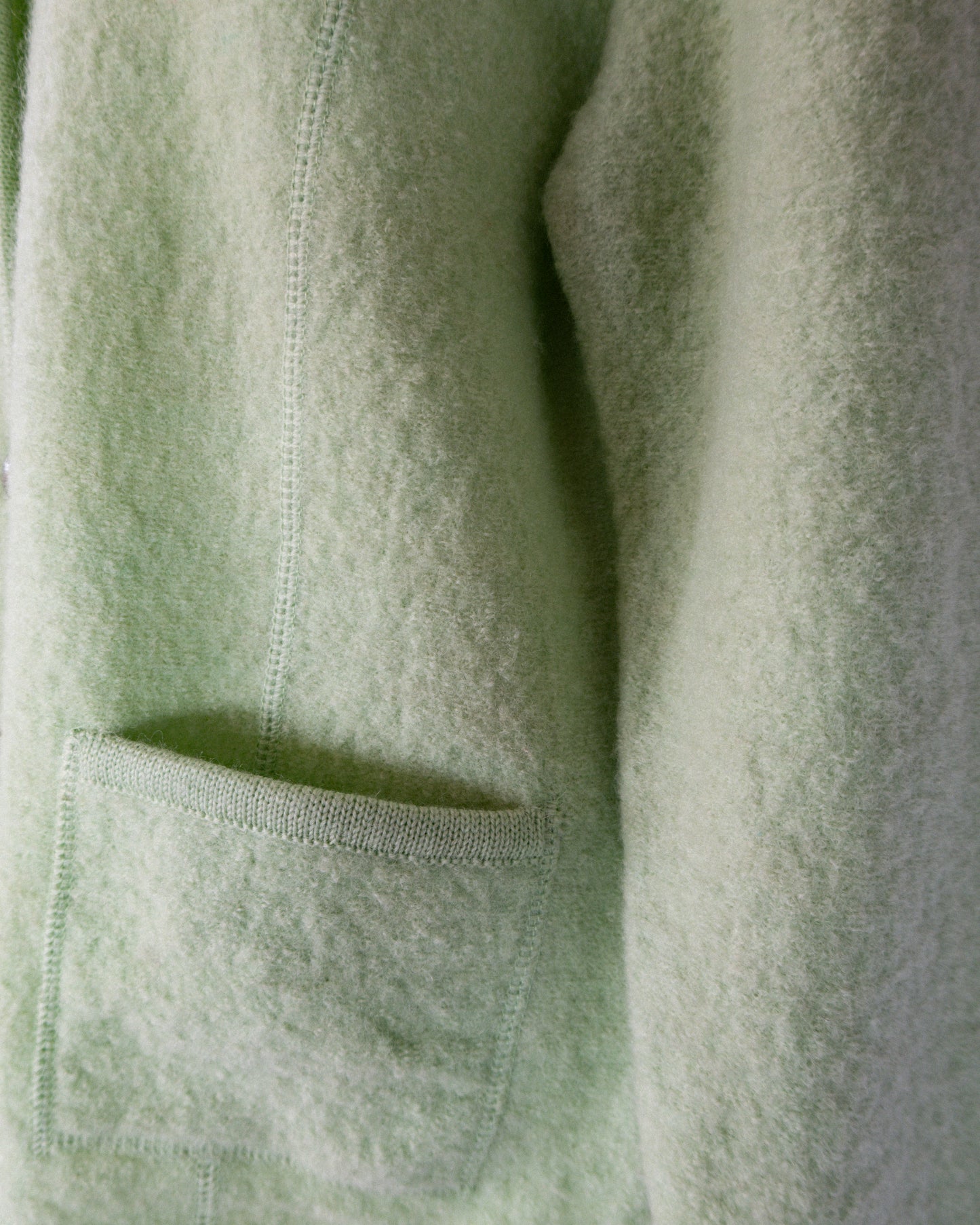 Cardigan Mint Fuzzy  – Appleseed’s - La Reversa