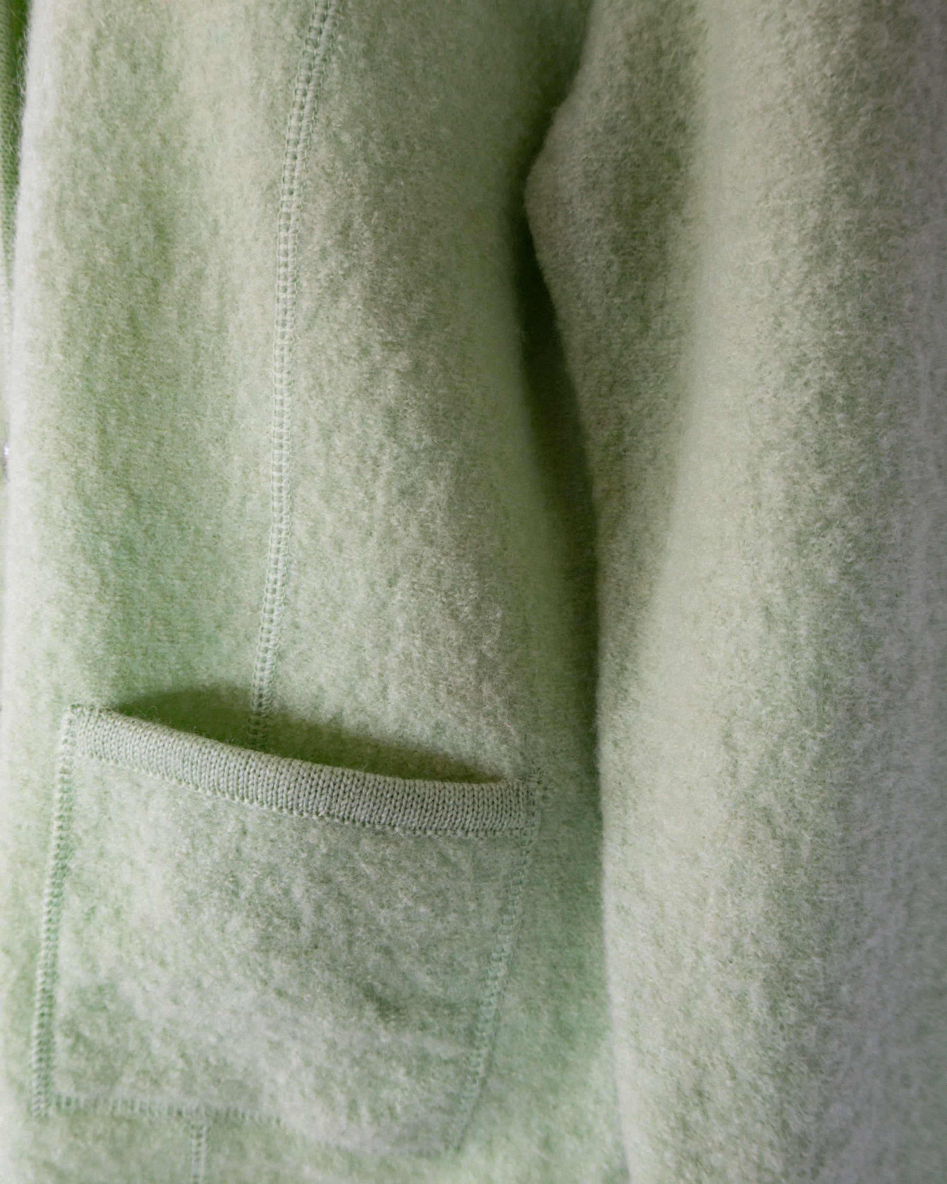 Cardigan Mint Fuzzy  – Appleseed’s - La Reversa
