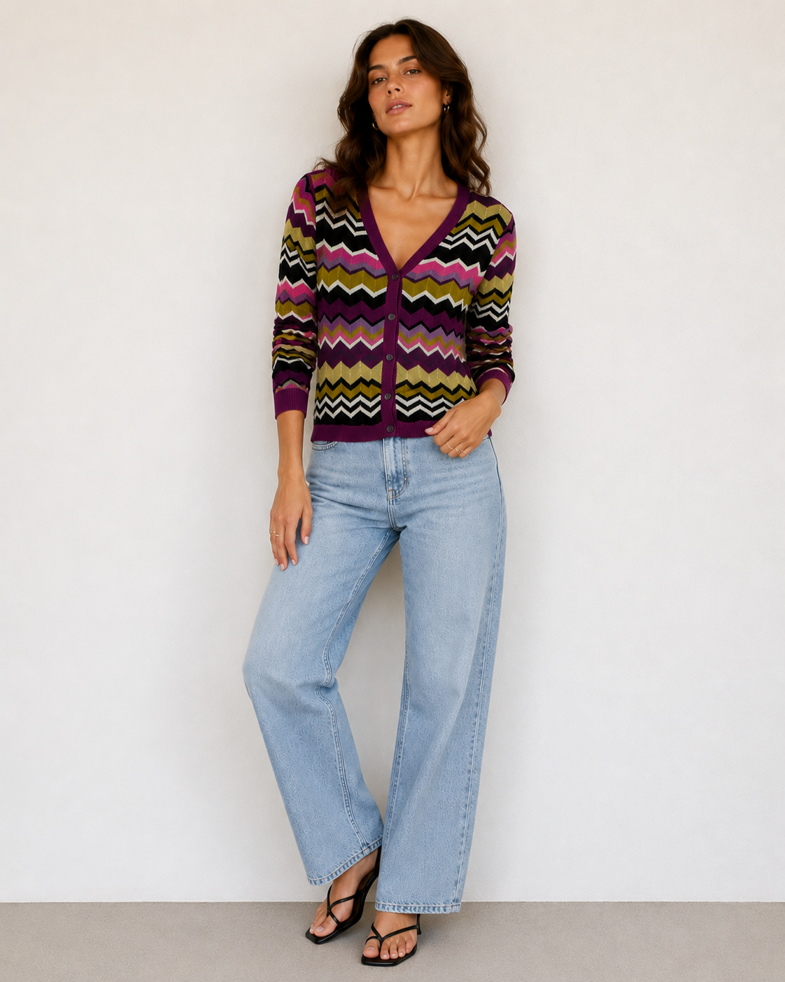 Cardigan Zigzag Multicolor - Missoni - La Reversa
