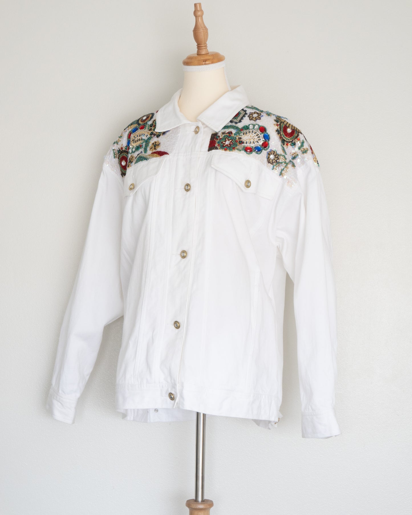 Chaqueta Denim Bordada con Pedrería - I.B Diffusion - La Reversa