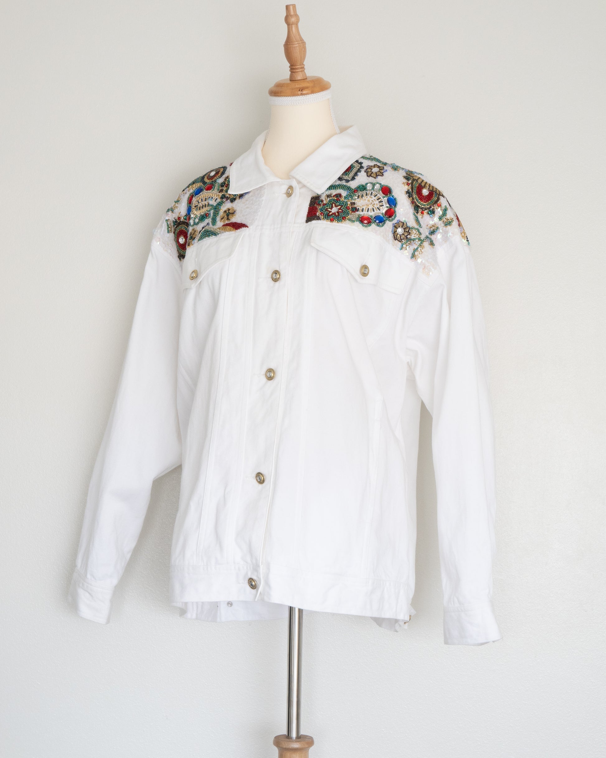 Chaqueta Denim Bordada con Pedrería - I.B Diffusion - La Reversa