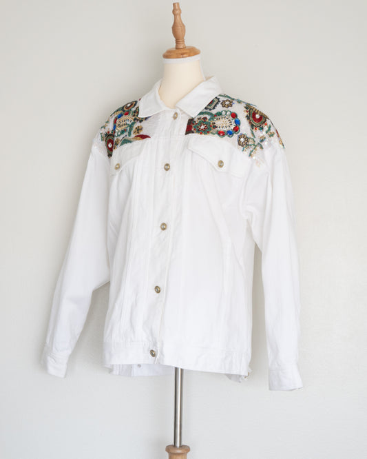 Chaqueta Denim Bordada con Pedrería - I.B Diffusion - La Reversa
