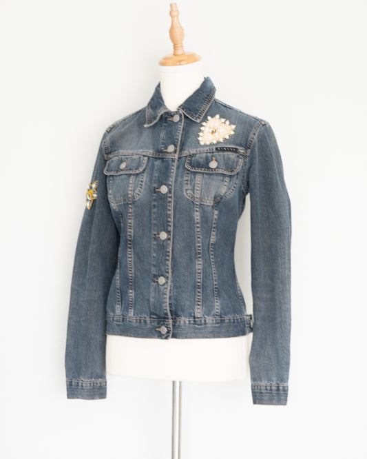 Chaqueta Denim con Aplicaciones - Sisley - La Reversa