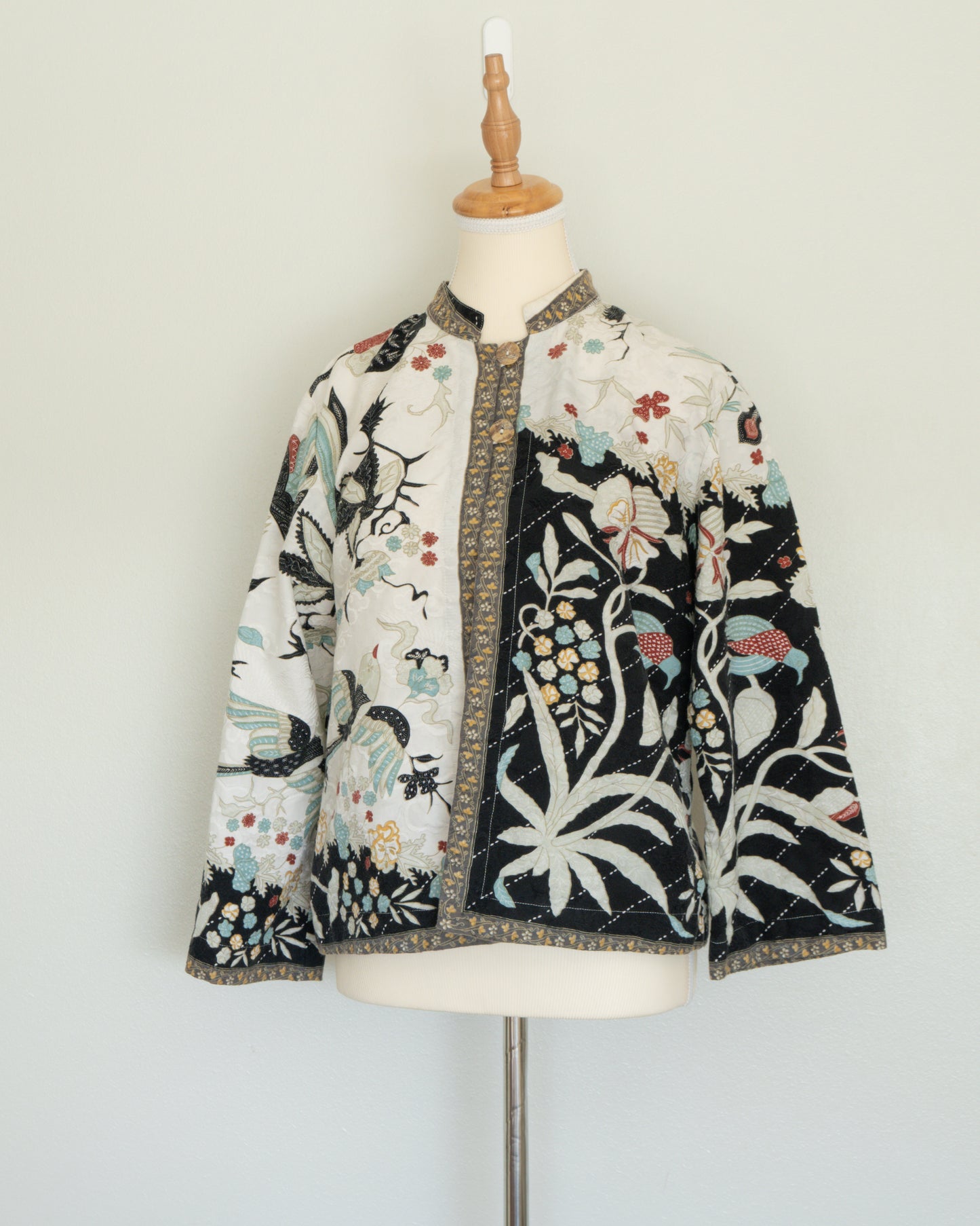 Chaqueta Estampada tipo Oriental Bordada - Citron - La Reversa