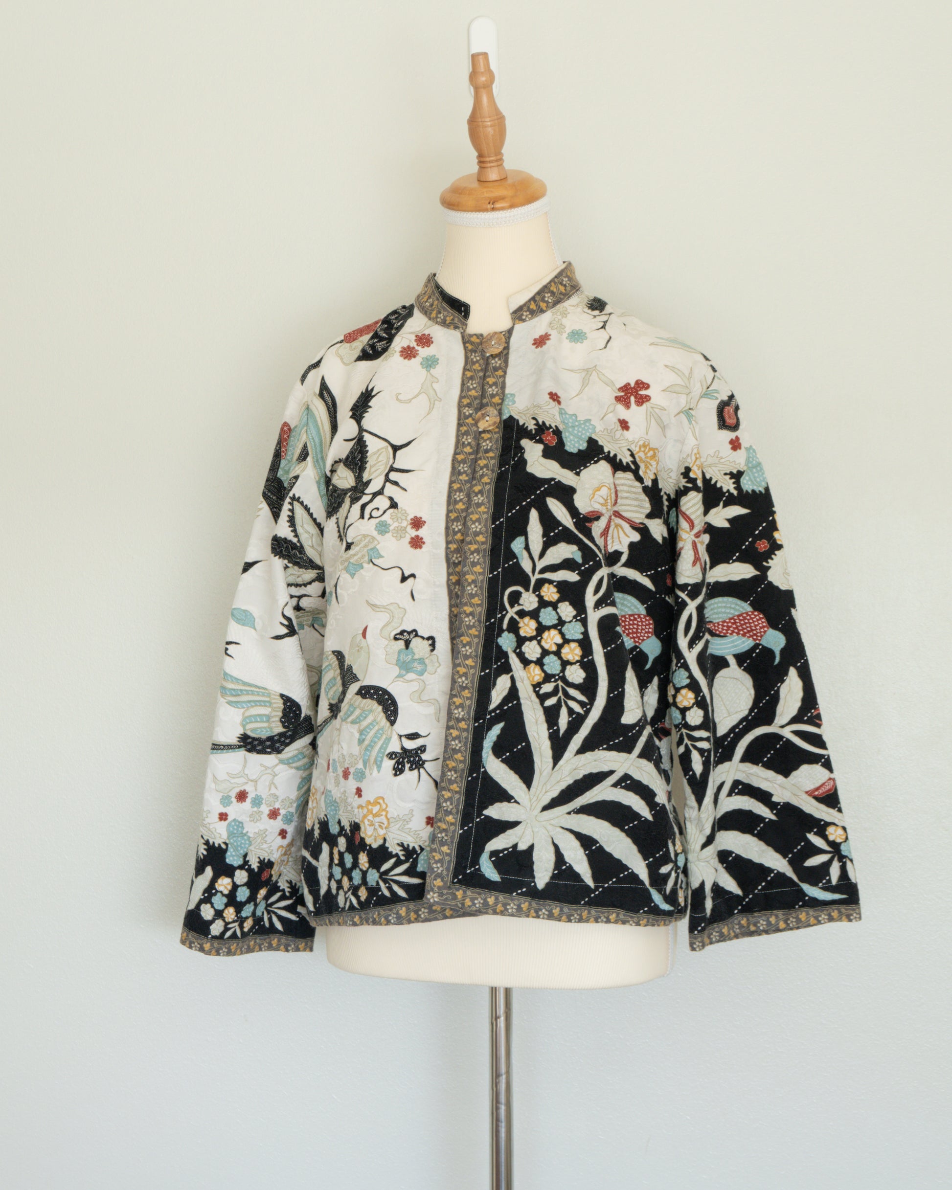 Chaqueta Estampada tipo Oriental Bordada - Citron - La Reversa