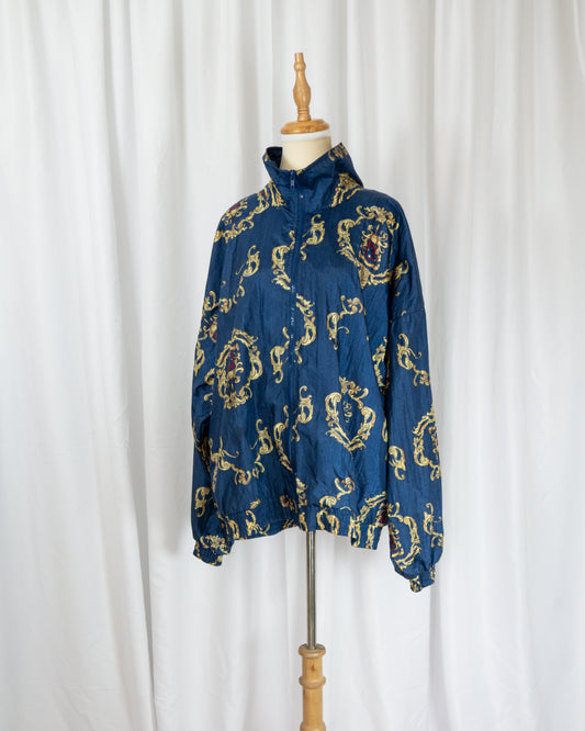 Chaqueta Estampado Barroco Azul - Slade - La Reversa