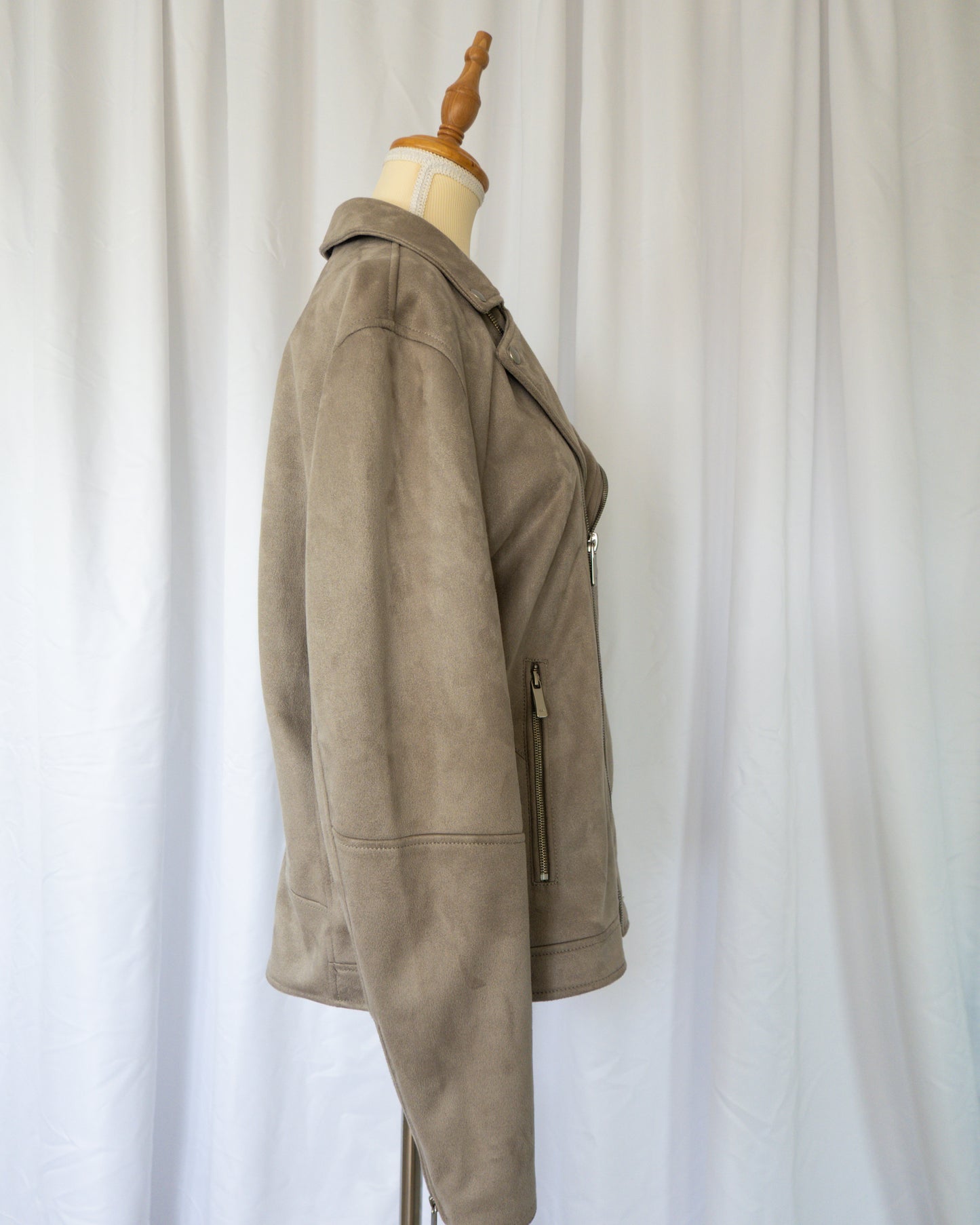 Chaqueta Faux Suede Biker – Zara - La Reversa