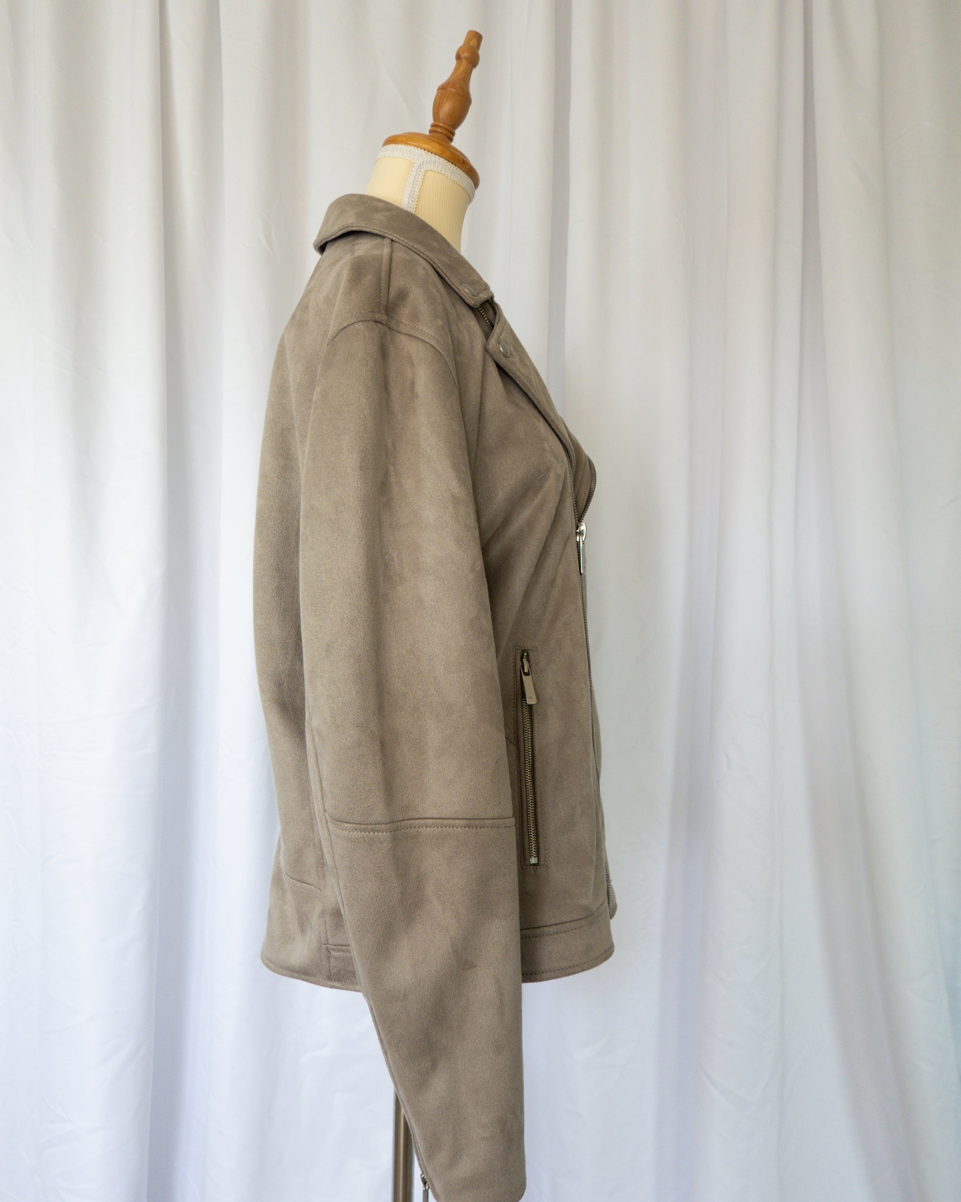 Chaqueta Faux Suede Biker – Zara - La Reversa