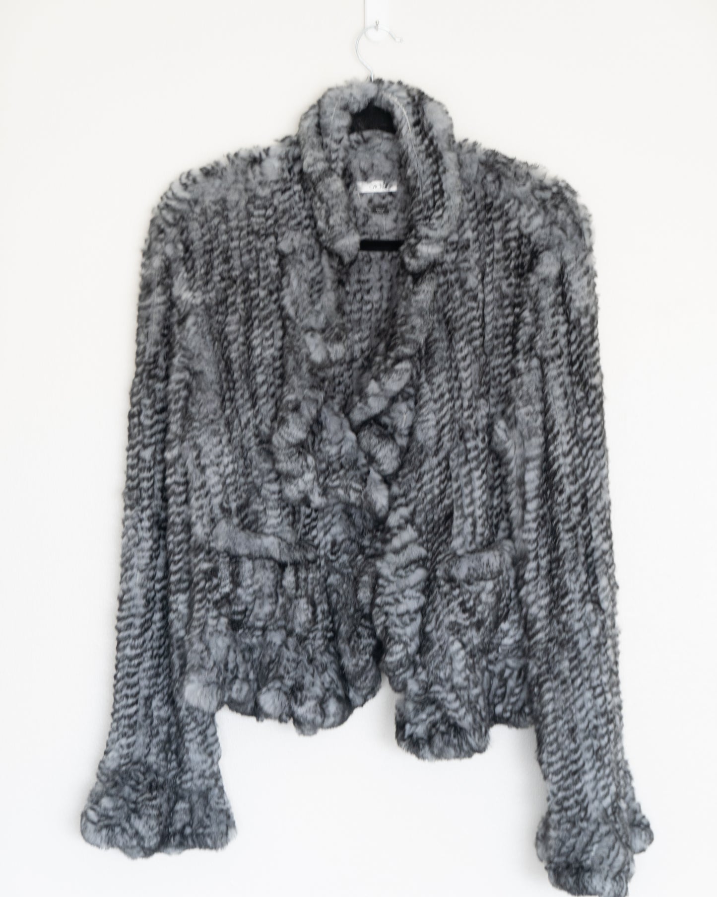 Chaqueta Gris Piel de Conejo  - Cache - La Reversa
