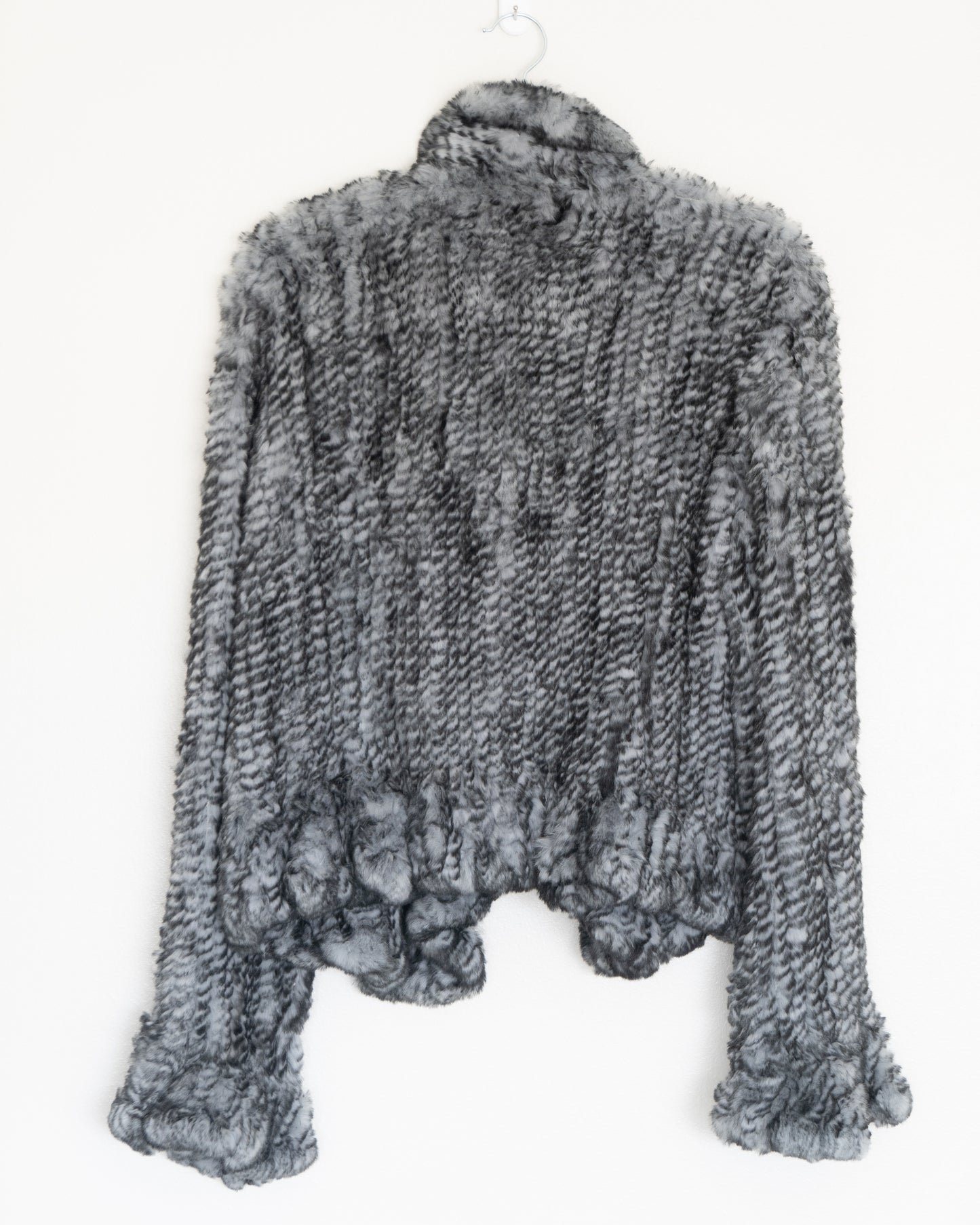 Chaqueta Gris Piel de Conejo  - Cache - La Reversa