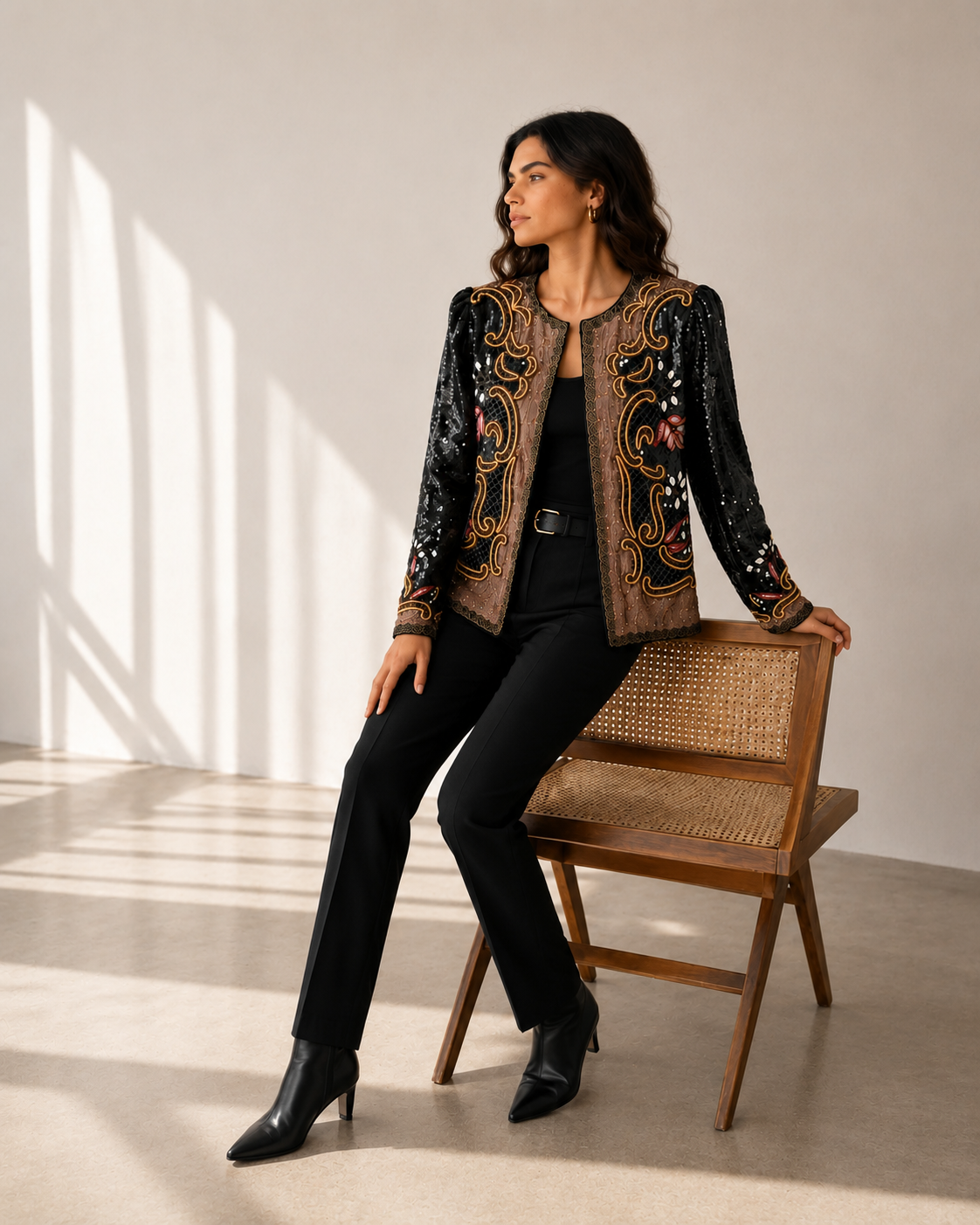 Chaqueta Lentejuelas Bordada 2 - Laurence Kazar - La Reversa