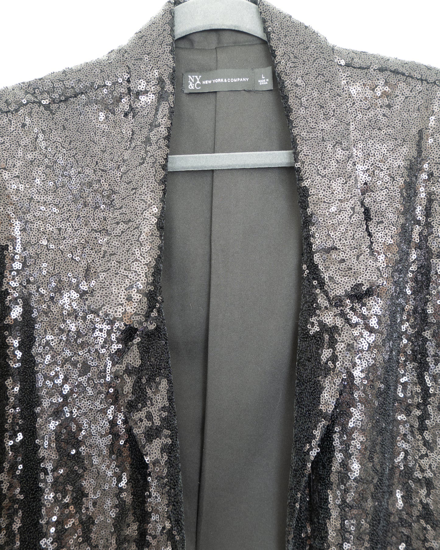 Chaqueta Lentejuelas Negra -  New York & Company - La Reversa