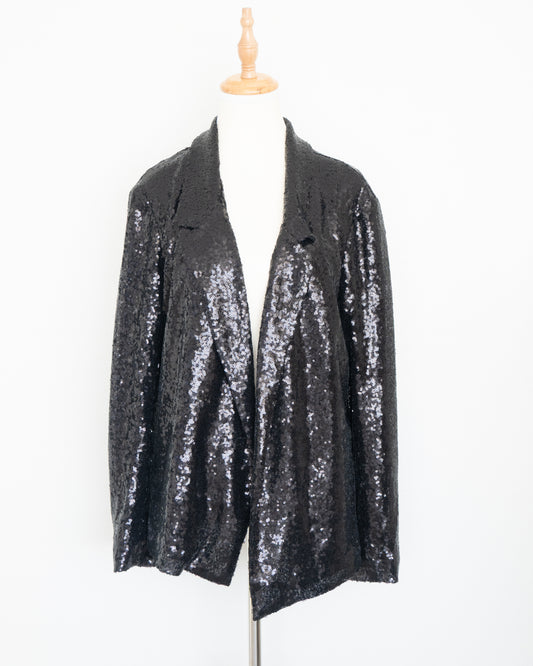 Chaqueta Lentejuelas Negra -  New York & Company - La Reversa
