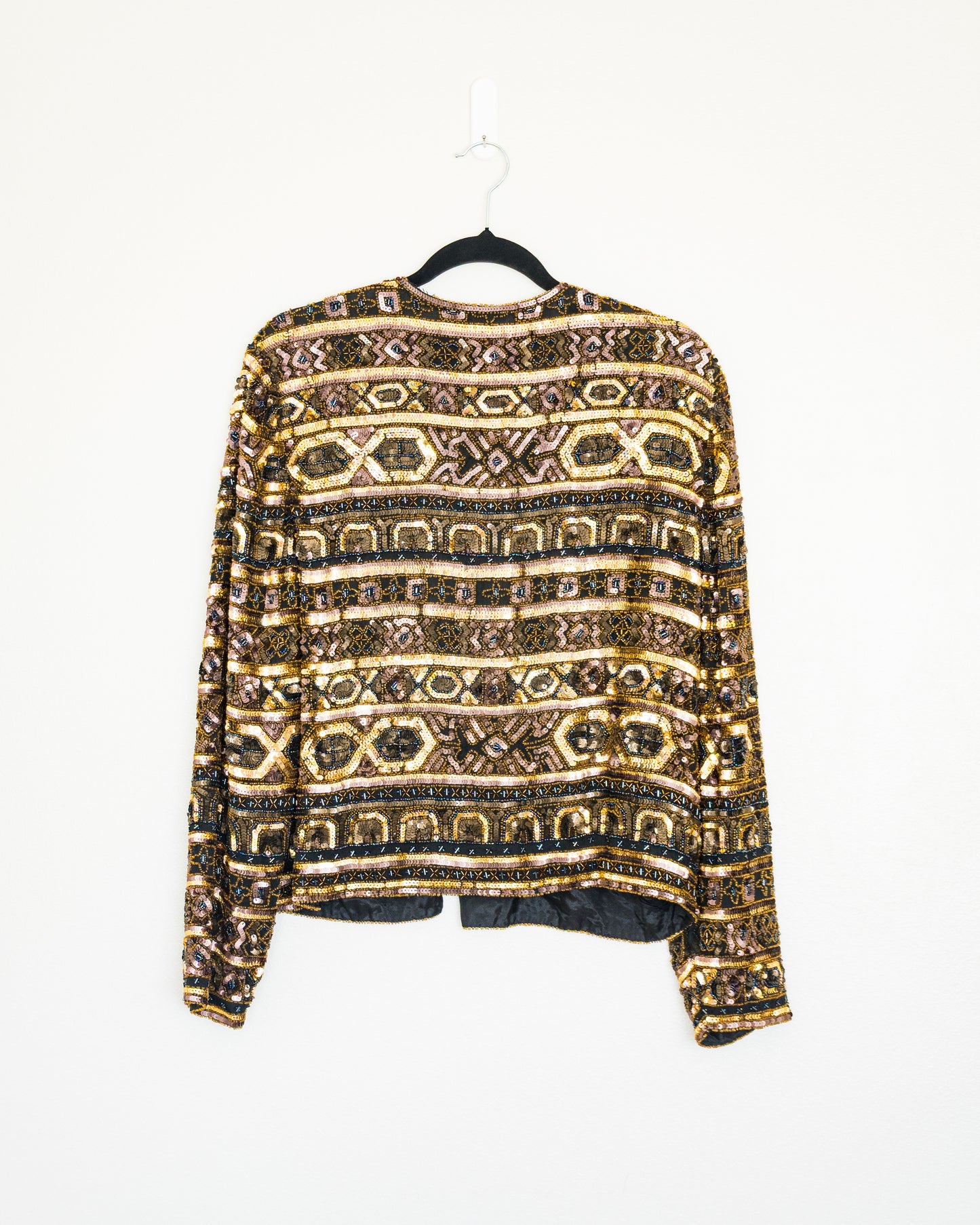 Chaqueta Lentejuelas y Seda Bordada - Papell Boutique - La Reversa