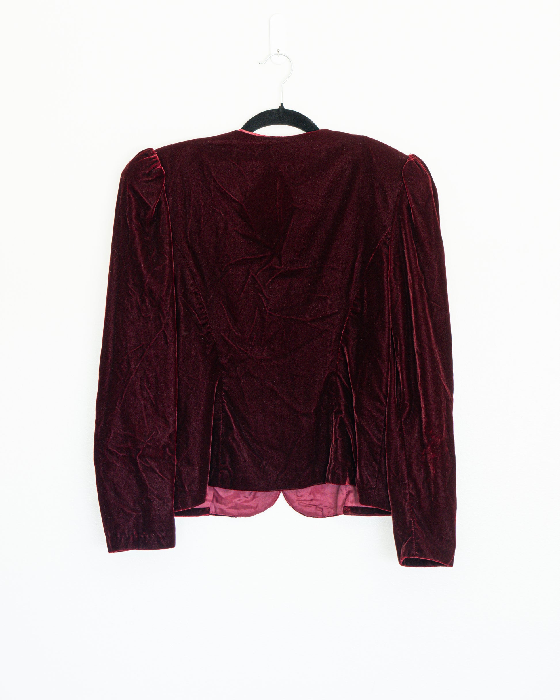 Chaqueta Terciopelo Burdeo Bordado  - Scott McClintock - La Reversa