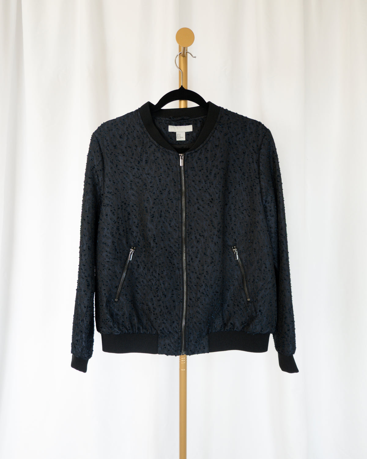 Chaqueta Texturizada Azul Noche - H&M - La Reversa