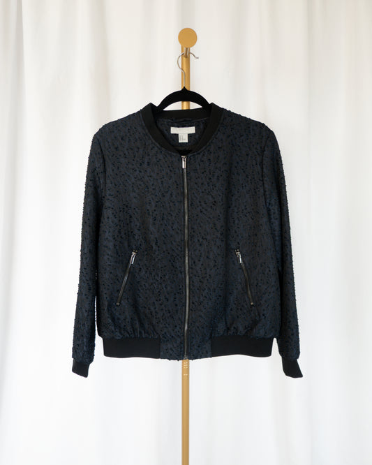 Chaqueta Texturizada Azul Noche - H&M - La Reversa