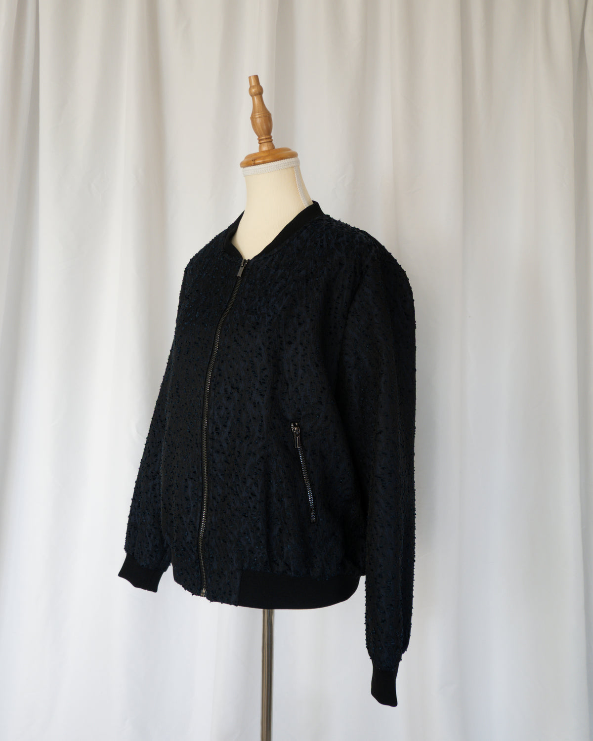 Chaqueta Texturizada Azul Noche - H&M - La Reversa