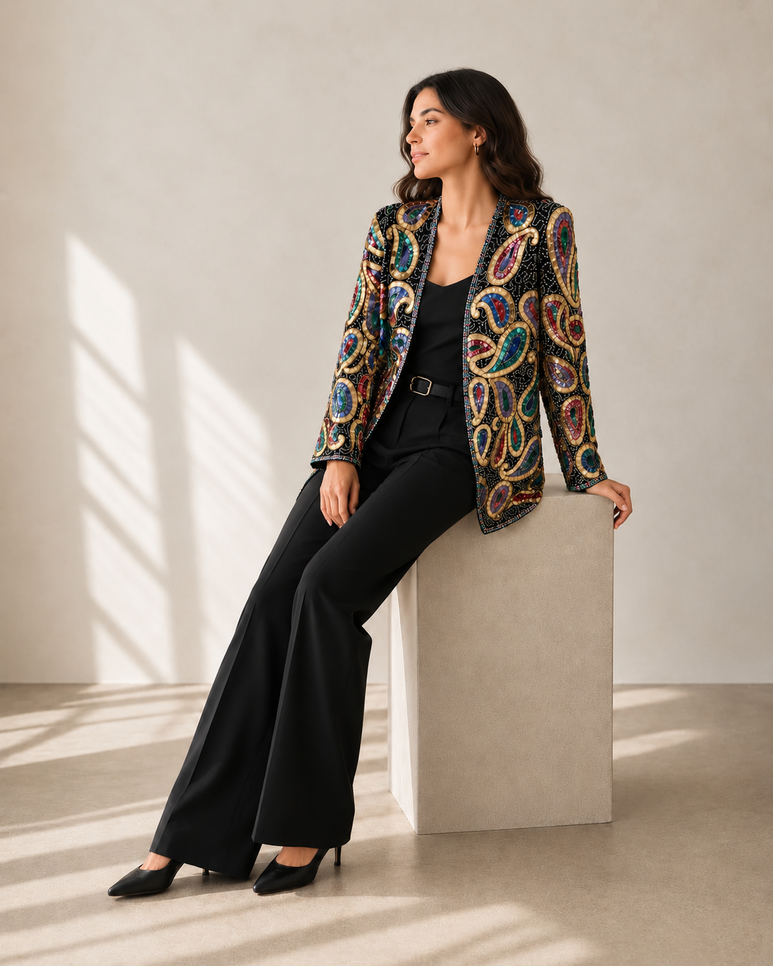 Chaqueta Lentejuelas y Pedrería