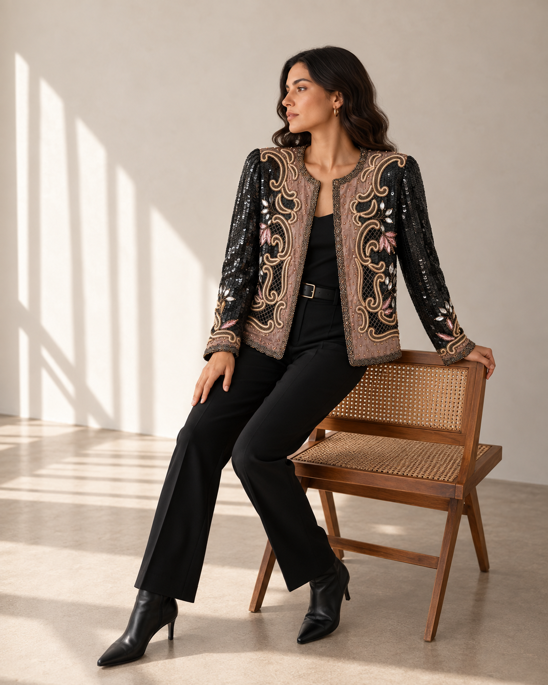 Chaqueta Lentejuelas Bordada 2 - Laurence Kazar