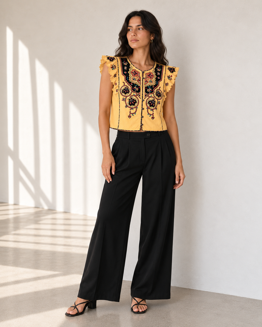 Blusa Bordada Statement - Sézane