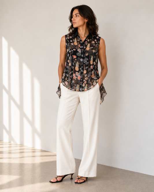 Blusa Seda Print - Versus Versace